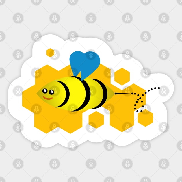 Bee cute Sticker by Smriti_artwork